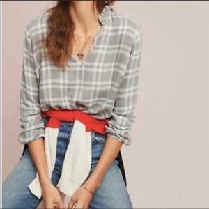 Anthropologie Cloth & Stone • Plaid Pullover Shirt